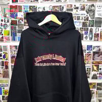 Image 2 of WHEN IN LIFE ARE YOU EVER SAFE HOODIE