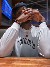 Image 2 of NAHHMASTE (White Long-Sleeve)