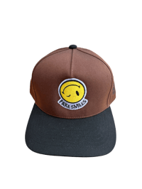 Image 1 of Brown and black fakesmiles SnapBack 
