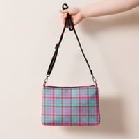 Image 2 of blue pink plaid Crossbody bag