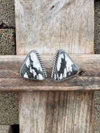 White Buffalo Stud Earrings 