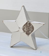 Image 3 of Delen leaf design fine silver stud earrings