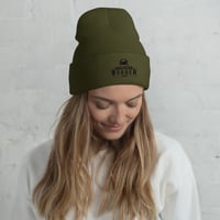Image 1 of Brackish Wooder – Embroidered Cuffed Beanie (Classic Black Logo)