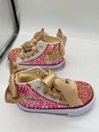 Image 7 of Barbie Toddler Girls Canvas Pearls Shoes 