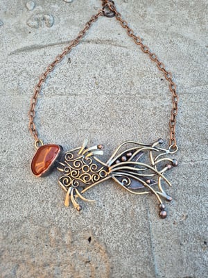 Carnelian fish necklace 