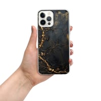 Image 10 of Gold and Black Tattered Texture Gnarled Roots Goth Inspired Clear Case for iPhone®