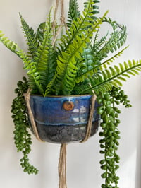 Image 1 of Hanging macrame planter