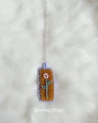 Folk floral pendant square 
