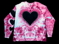 Image 1 of 2XL Black Heart Long Sleeve