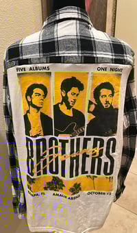 Vintage Black/White Flannel Shirt Jonas Brothers