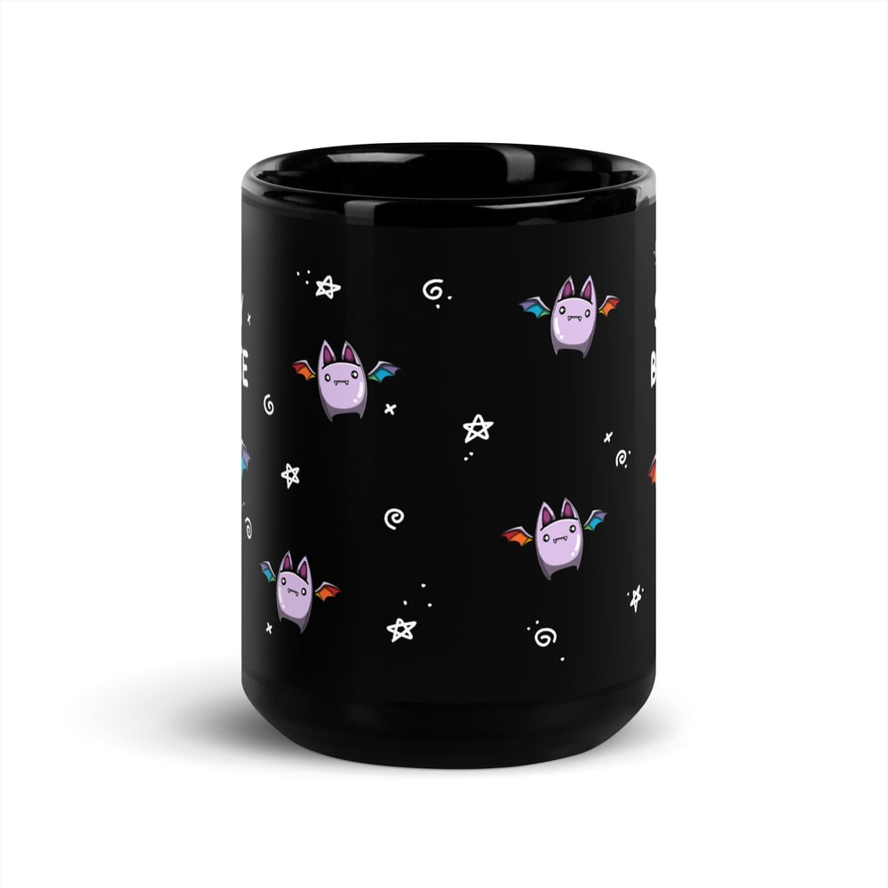 Image of Spooky But Cute - Black Glossy Mug