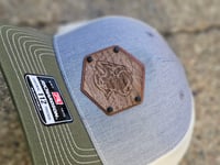 Image 3 of Bison Wood Veneer Leather Patch Hat R112