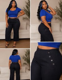 Image 2 of New size 14 Worthington modern Fit dark denim blue pants #1273*14