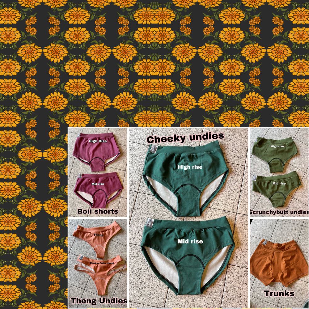 Image of Marigold Artist series undies- regular and period