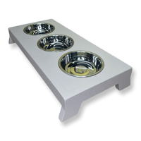 Image 9 of Elevated Cat Feeder (Whisker Friendly, Stainless Bowls)