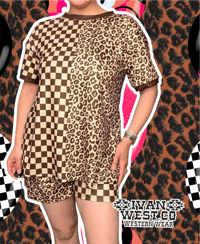 Cheetah & checkered set 