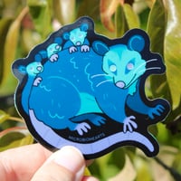 Image 1 of Nighttime Oppossums Holo 3.5” Sticker