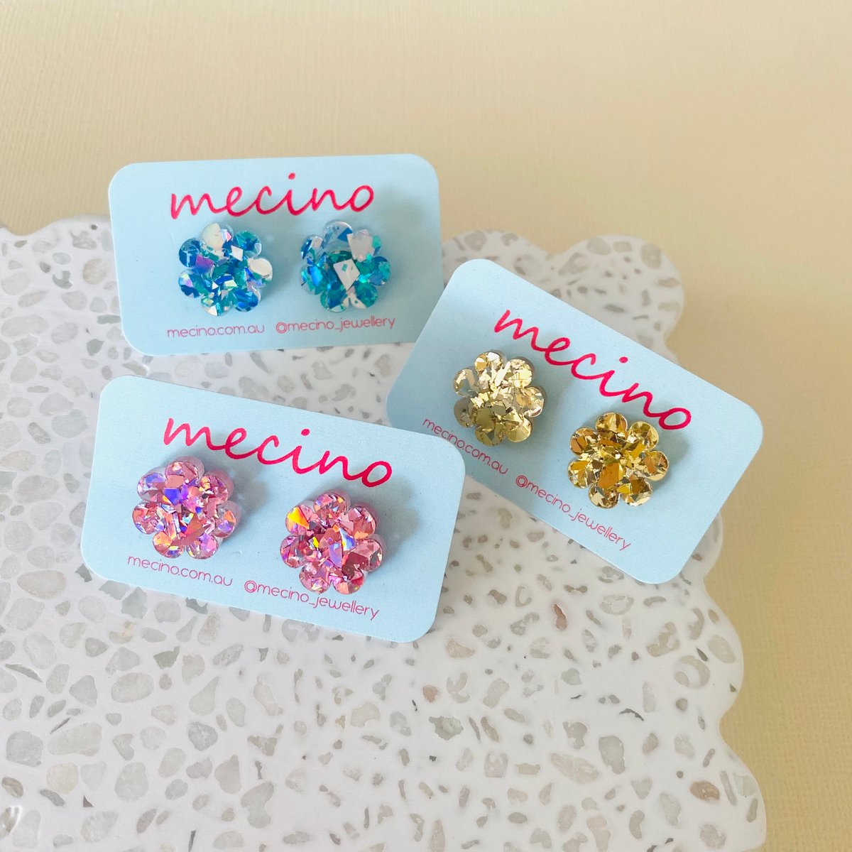 Image of Sparkly Flower Studs