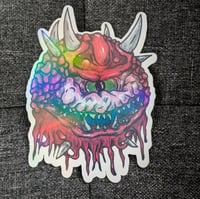 Image 1 of "cacodemon" holographic vinyl sticker