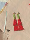 Tango dress Red & lime