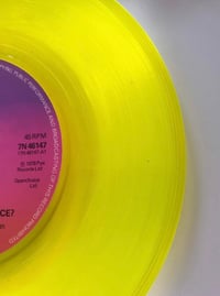 Image 3 of The Real Thing: Can You Feel The Force? Framed 7” yellow vinyl record