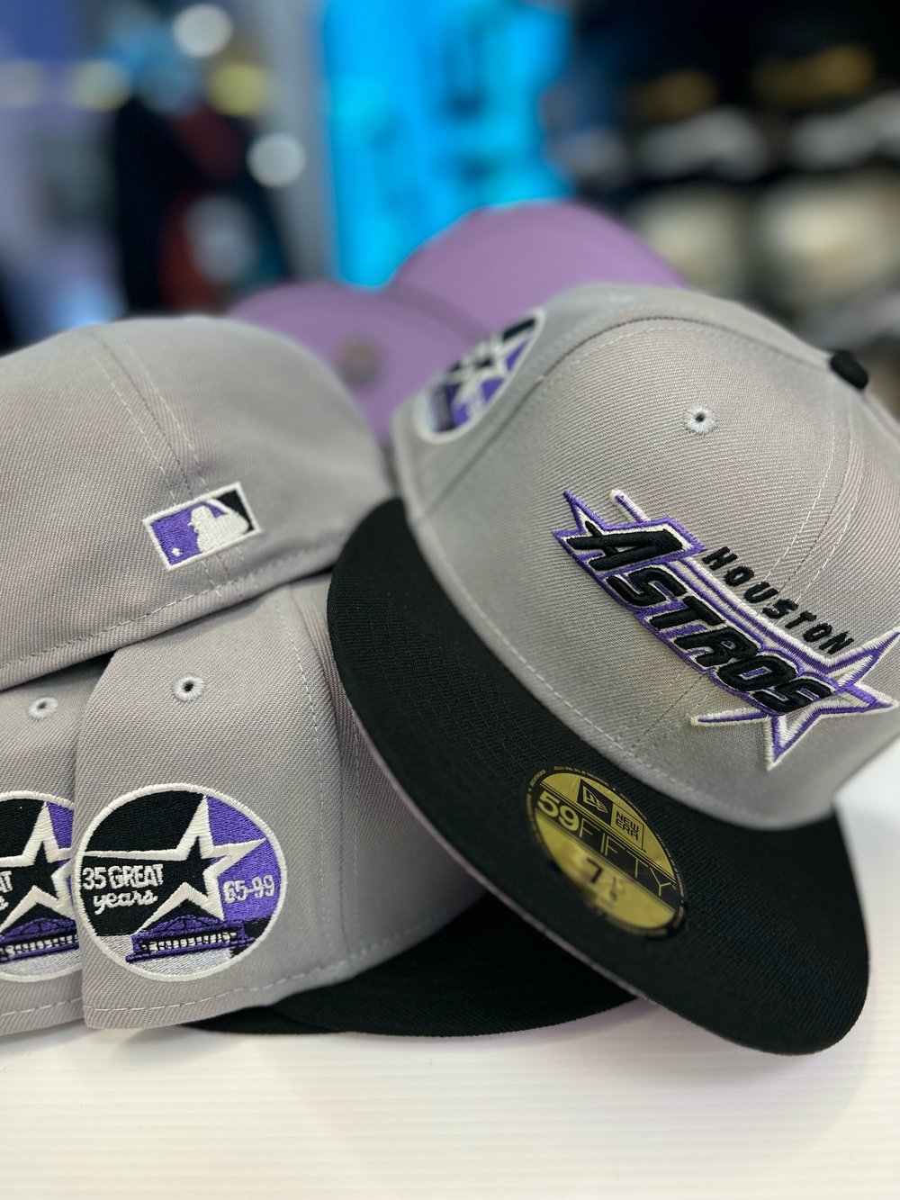 New Era 5950 Grey/Black/Lake Purple/Tropic Purple UV/ Glow White 