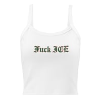 Image 1 of Abolish ICE micro-rib tank top