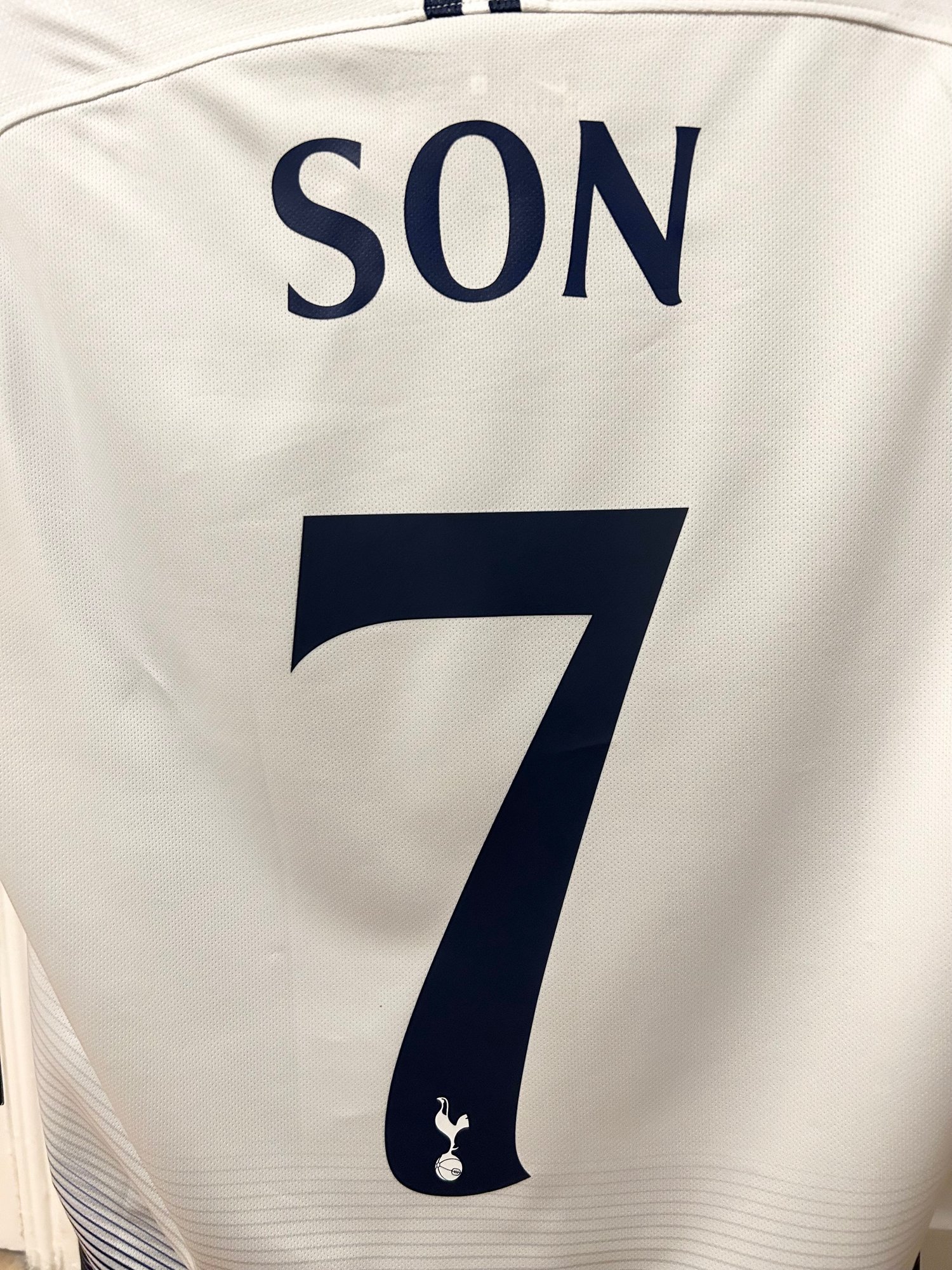 Image of NEW Tottenham Hotspur “SON 7” 2018/19 Home UCL Final Shirt + patches (L) 