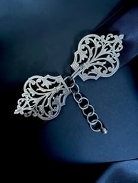 Image 1 of Boucle de ceinture ( ou cape ou manteau) , Art Déco, plaqué argent, 1900
