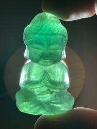 Image 2 of Green Fluorite Baby Buddha Carving #1793