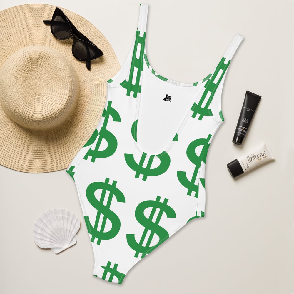 Image of One-Piece Dollar Sign Swimsuit