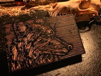 Image 2 of Prairie Wolf (Woodcut)