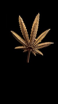 Image 2 of Weed Leaf Stud Earrings 