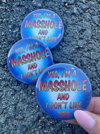 Image 1 of Massachusetts sayings bottle opener or button (4)