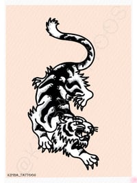 ‘Classic tiger dot work’ Print