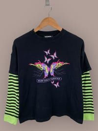 Image 1 of Butterfly Y2K Grunge Longsleeve (Women’s Small Oversized)