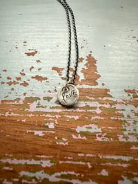 Image 3 of tiny rose pendant with blue sapphire