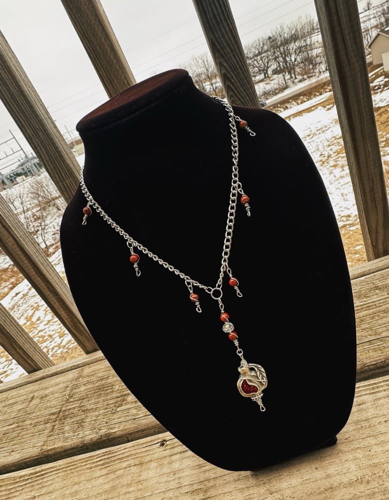 Image of "The Mother" Necklace w/ Red Jasper (adjustable)