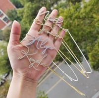 Nameplate with cursive