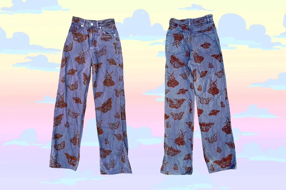 Image of READY TO SHIP- Assorted Moth Pants- Sizes 0, 16W, and 3X