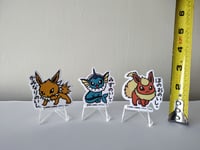 Image 2 of Pokémon Sticker Decal Lot (Jolteon, Vaporeon and Flareon)