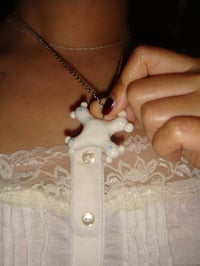 Image 2 of bone cross gumo necklace 