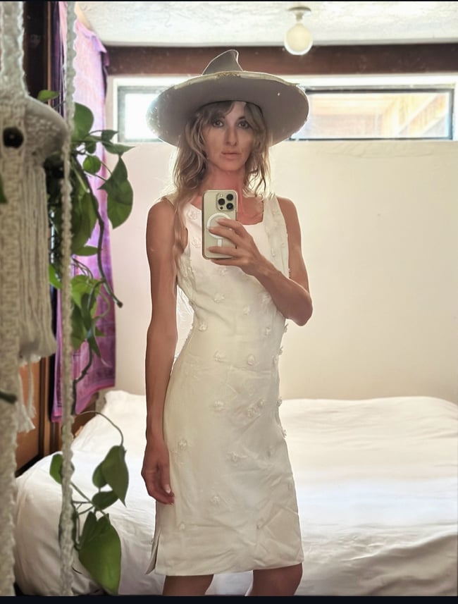 1960s hand beaded fine crepe wedding sheath dress 