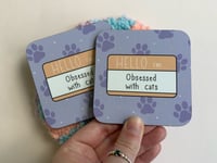 Image 1 of Obsessed with cats coasters