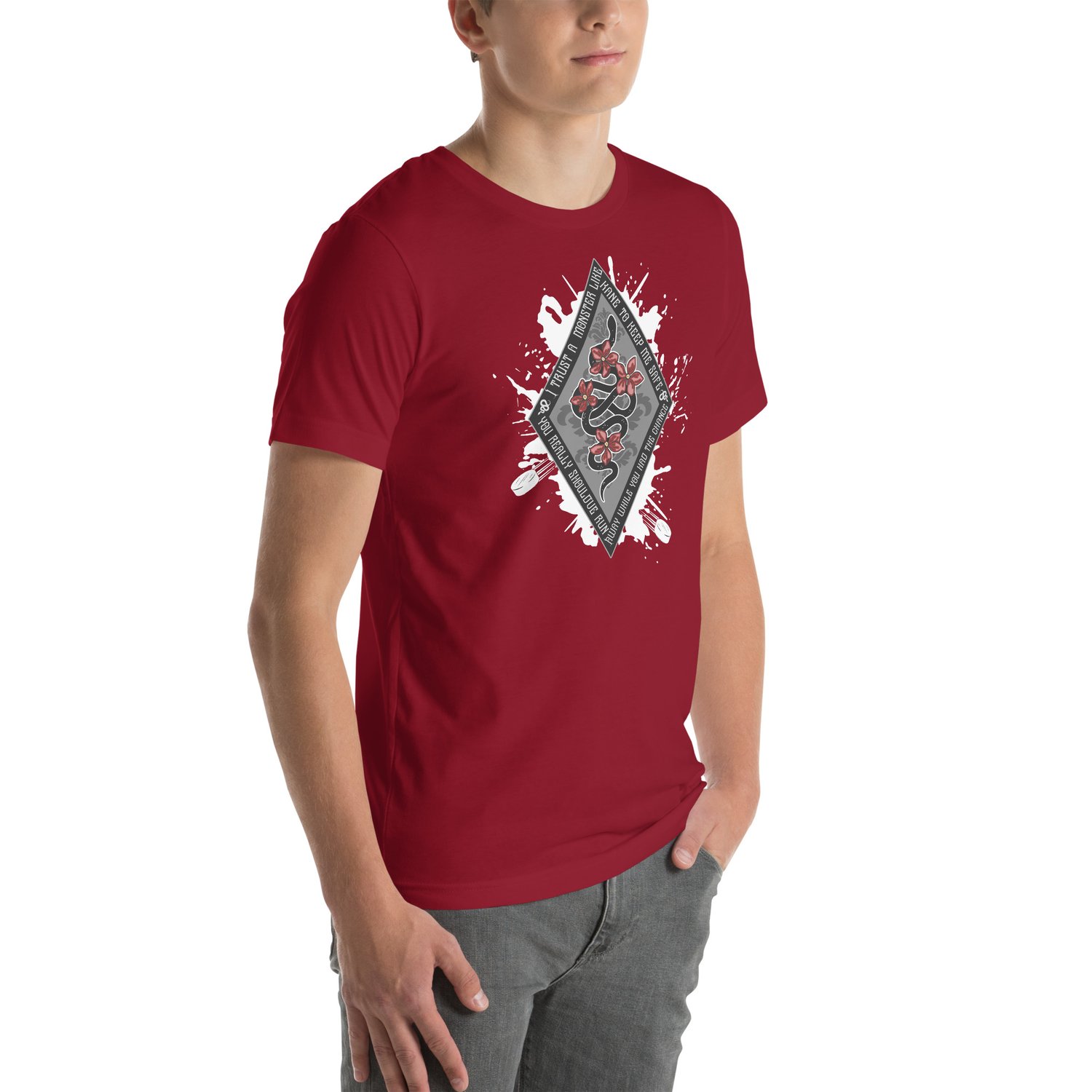 Image of Officially licensed beautiful venom diamond snake white Unisex t-shirt