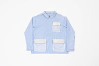 Image 1 of Zip Through Lightweight Poplin Overshirt. 