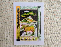 Image 1 of Ég Sé Hest (I See a Horse) A4 4 colour Riso Print