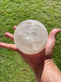 Image 11 of Clear Quartz Crystal Sphere With Rainbows #1463