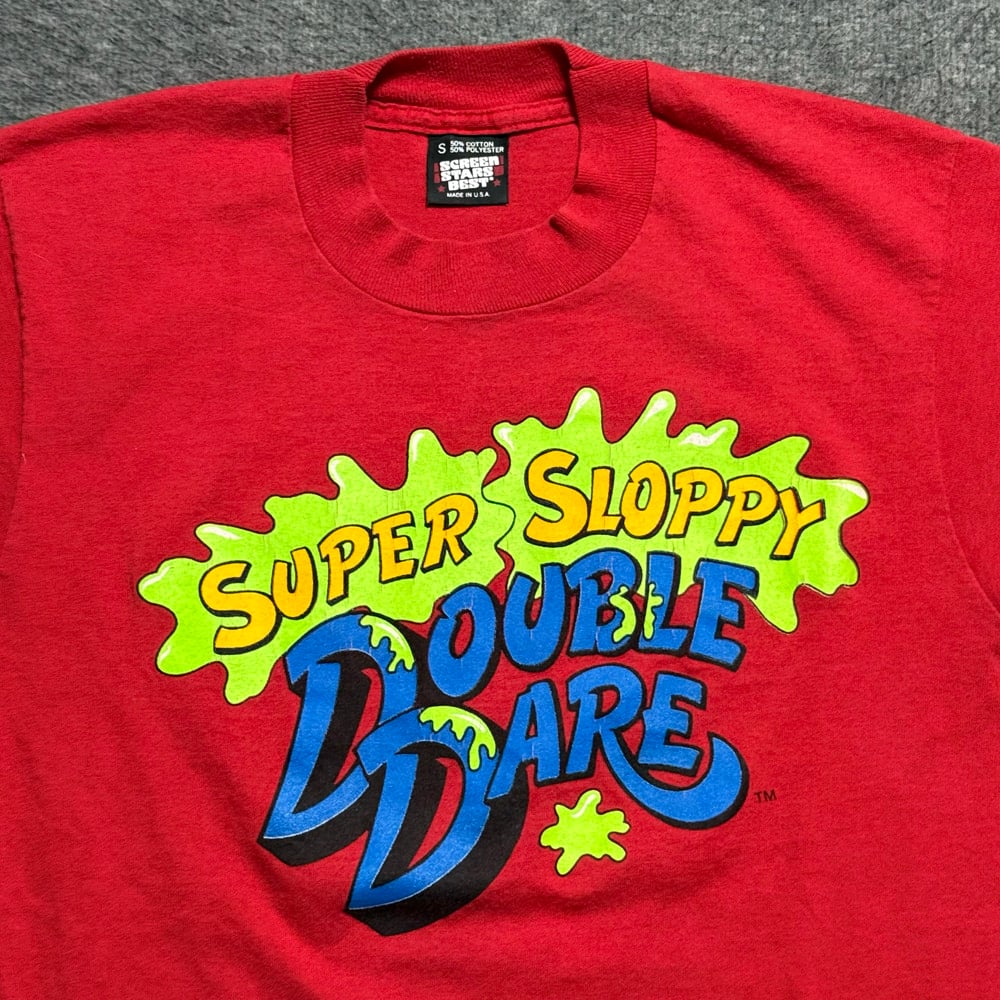 Image of 1980s Nickelodeon Double Dare Promo Graphic Tee (S)