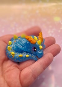 Blue resin glitter dragon